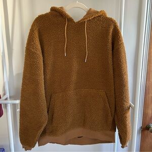 ASOS brown teddy hoodie Size M